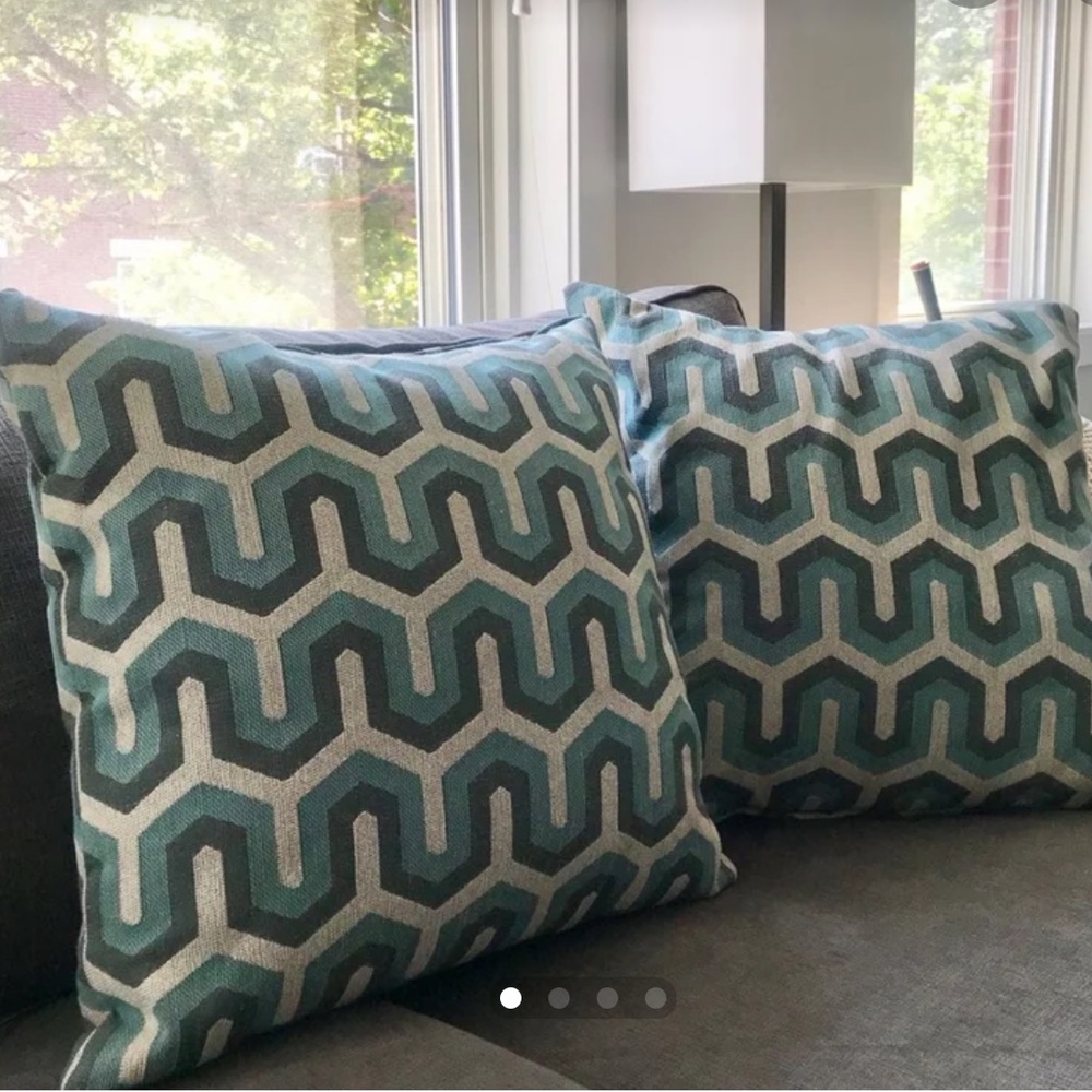 Pair of Decorative Geometric Pillows